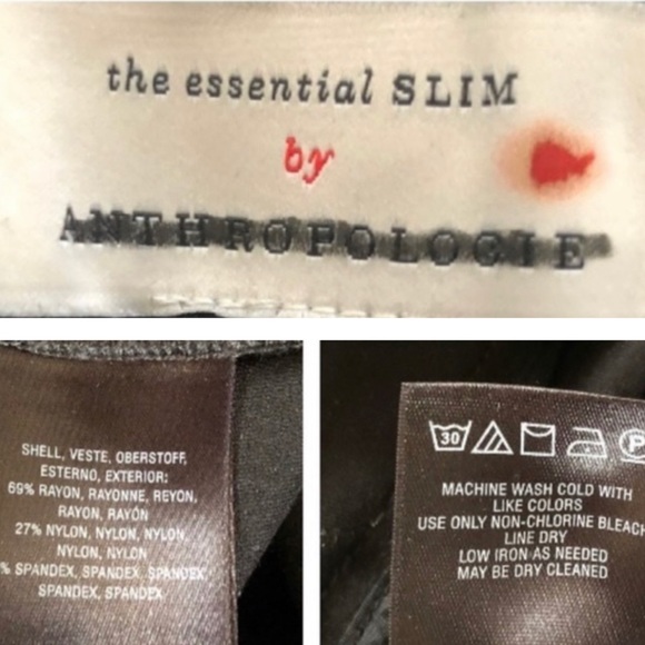 Anthropologie The Essential Slim Black Knit Trousers Size 8 NWOT - Picture 8 of 8